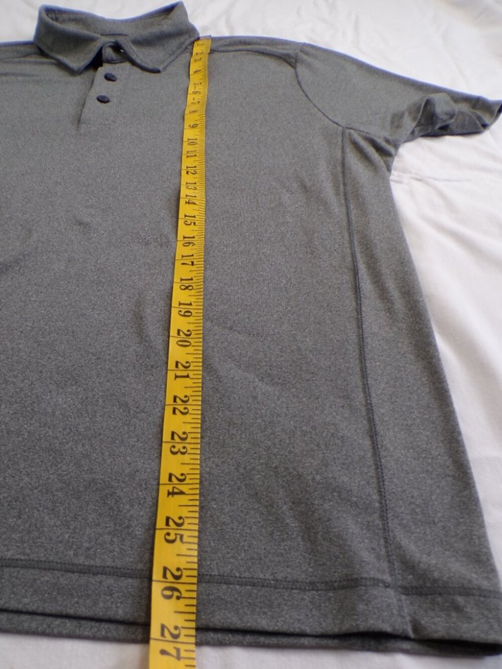 UNTUCKit Polo Shirt Mens Large Gray Performance Stretch Clavidor 31436 Preppy - Picture 8 of 12
